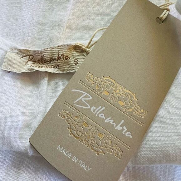 NWT Bellambia Dress Maxi Beach Coverups White 100% Linen Size S - Picture 3 of 4